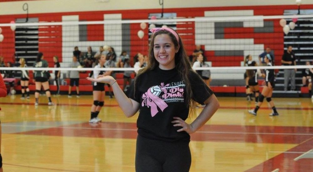 Sara Burgos 2016 Dig Pink Rally Lenape HS.
