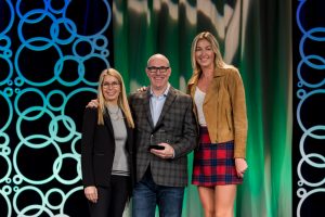 Rick receiving the Courage Award at the AVCA Convention