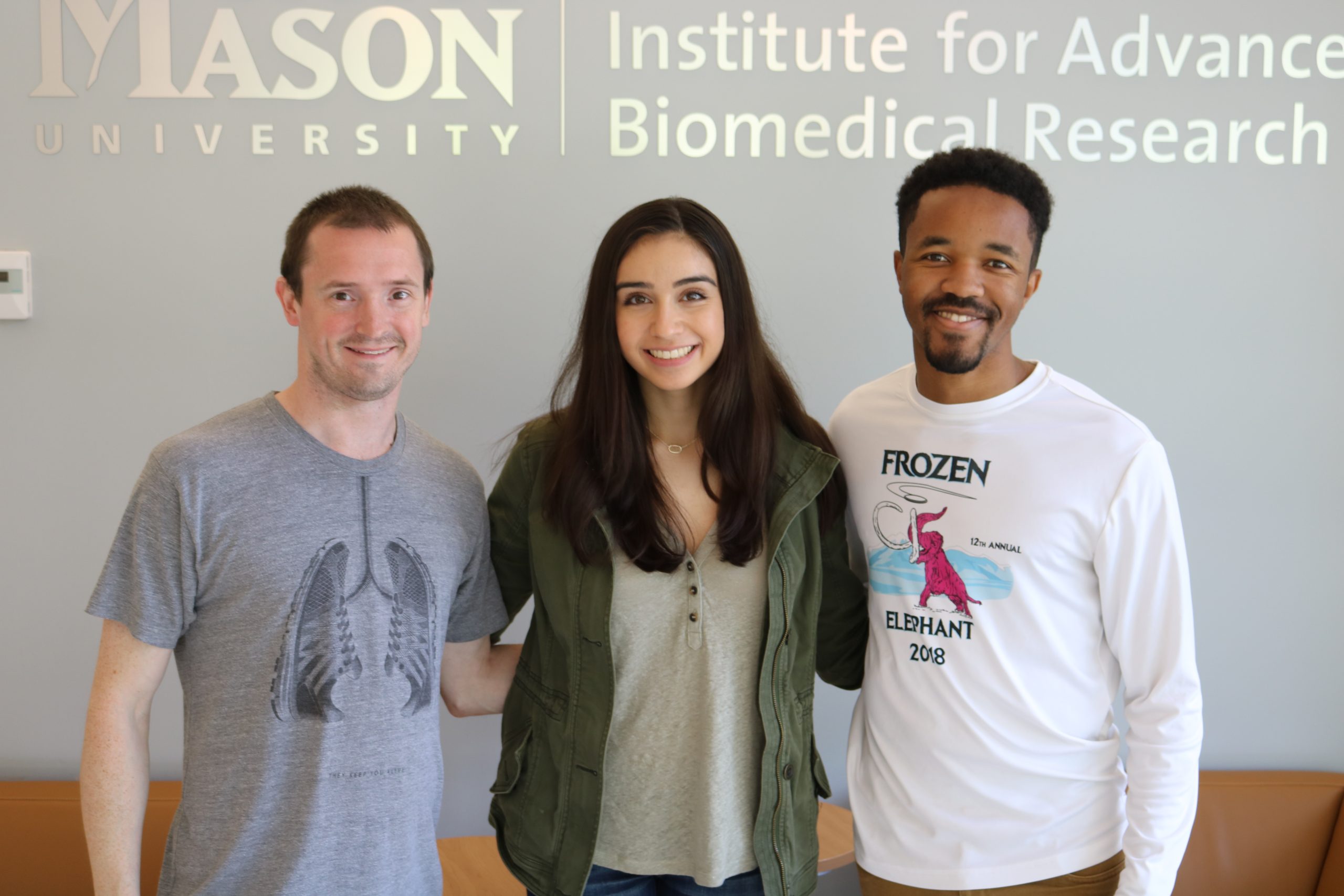 Ambassador Program's recipient Kayla Podgurski, Josh Bryant, and Kyle Williamson at our research facility.