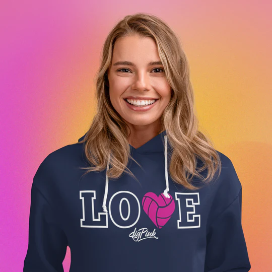 Love Dig Pink Hoodies